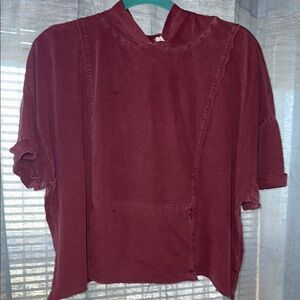 FP Movement by Free People burgundy Boxy Short Sleeve tee